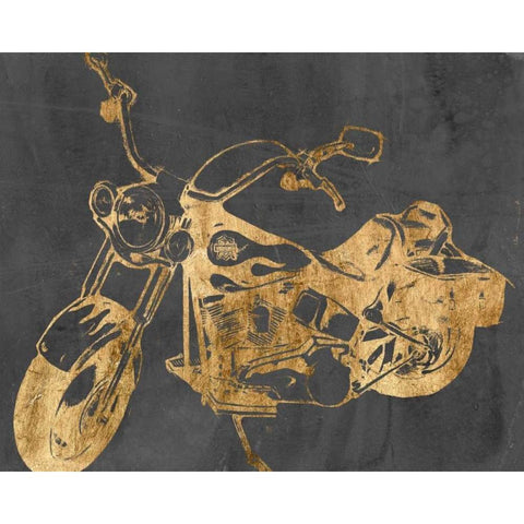 Motorcycle Bling II Black Modern Wood Framed Art Print with Double Matting by Goldberger, Jennifer