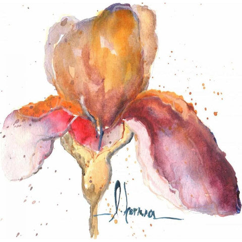 Blooms Hermanas III Black Modern Wood Framed Art Print by Herrera, Leticia