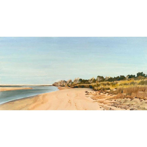 The Sound Shoreline I Gold Ornate Wood Framed Art Print with Double Matting by Dianne Miller