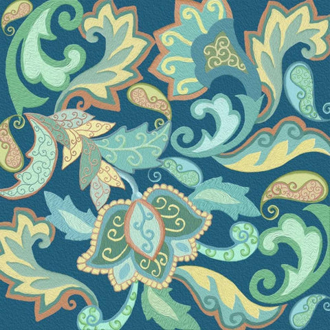 Paisley Painting I White Modern Wood Framed Art Print by Ditzian, Sue
