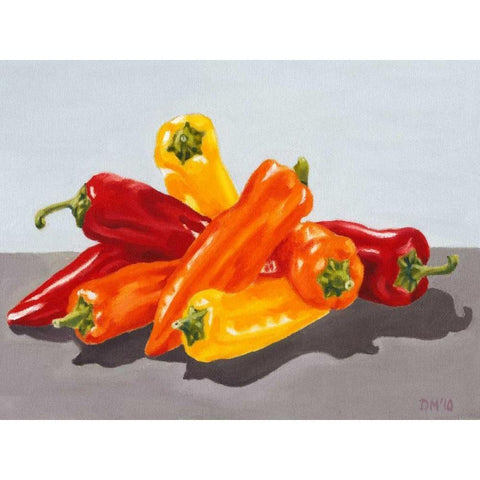 Pepper Collection I Black Modern Wood Framed Art Print by Miller, Dianne