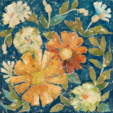 April Flowers II Black Ornate Wood Framed Art Print with Double Matting by Meagher, Megan