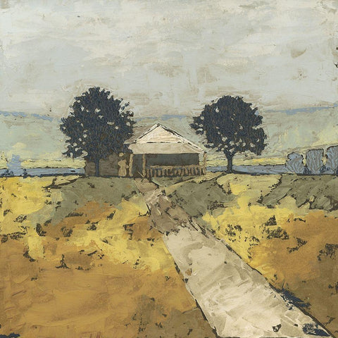 Pastoral Charm I Gold Ornate Wood Framed Art Print with Double Matting by Meagher, Megan