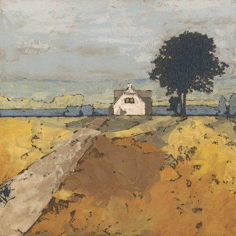 Pastoral Charm II White Modern Wood Framed Art Print by Meagher, Megan