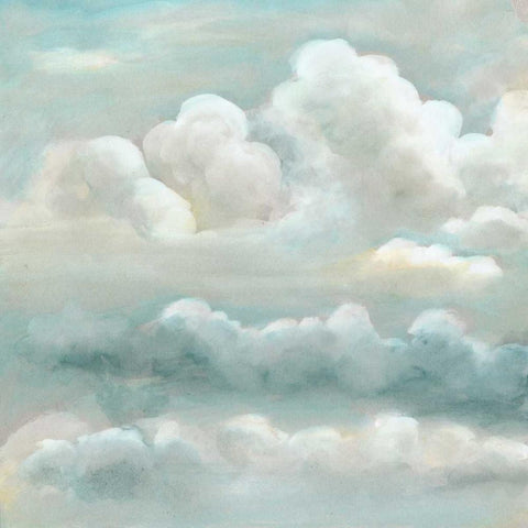 Cloud Study II White Modern Wood Framed Art Print with Double Matting by McCavitt, Naomi