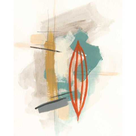Elements I White Modern Wood Framed Art Print by Vess, June Erica
