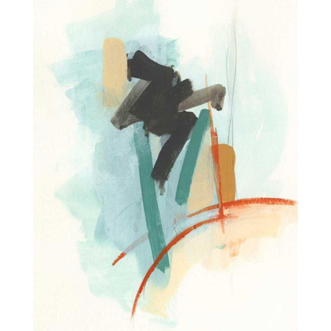 Elements III White Modern Wood Framed Art Print by Vess, June Erica