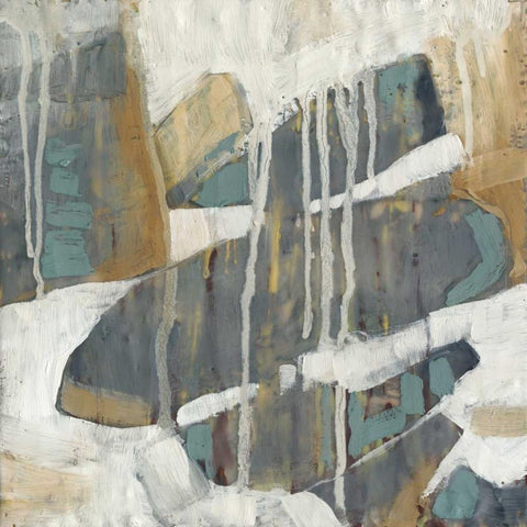 Orbs Dissolve II White Modern Wood Framed Art Print with Double Matting by Jennifer Goldberger