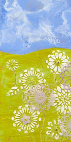 Prairie Flowers I White Modern Wood Framed Art Print with Double Matting by Ludwig, Alicia