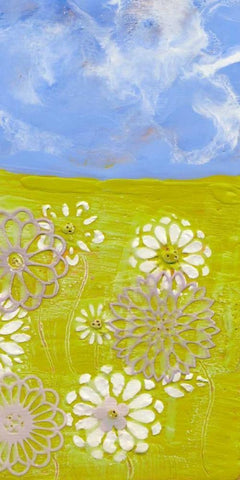 Prairie Flowers II White Modern Wood Framed Art Print with Double Matting by Ludwig, Alicia