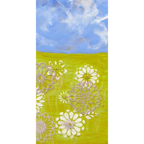 Prairie Flowers II White Modern Wood Framed Art Print by Ludwig, Alicia