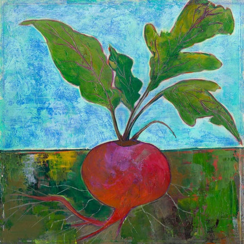 Veggie Garden III White Modern Wood Framed Art Print with Double Matting by Altug, Mehmet