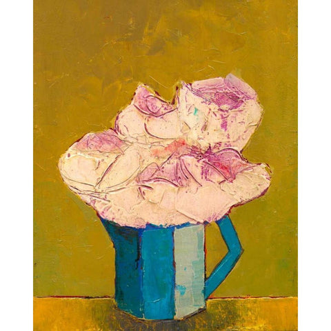 Graphic Vase of Flowers I Black Modern Wood Framed Art Print by Altug, Mehmet