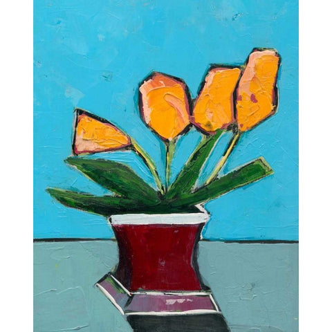 Graphic Vase of Flowers III Black Modern Wood Framed Art Print by Altug, Mehmet