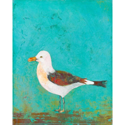 Vibrant Shorebird III White Modern Wood Framed Art Print by Altug, Mehmet
