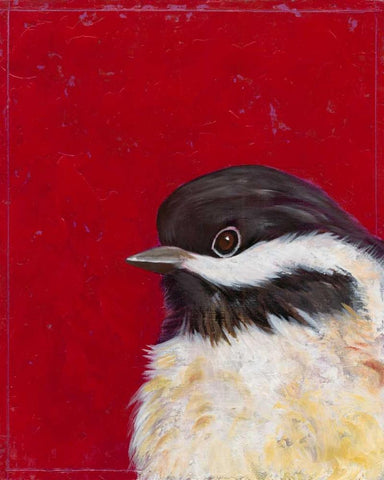 Bird Portrait II White Modern Wood Framed Art Print with Double Matting by Altug, Mehmet