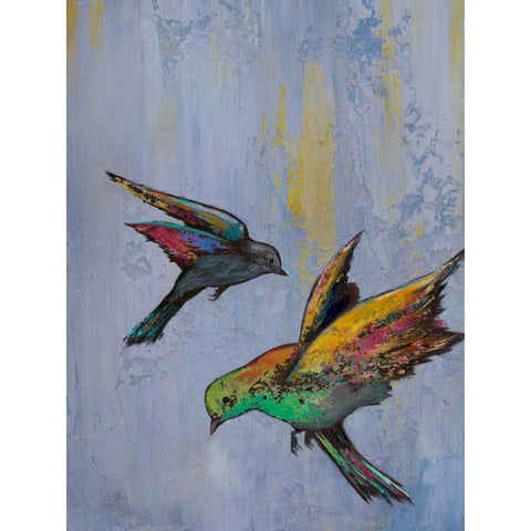 Bright Wings II Black Modern Wood Framed Art Print by Altug, Mehmet