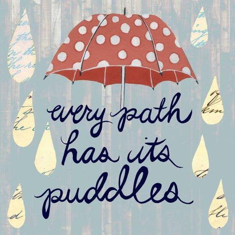 Rainy Day II White Modern Wood Framed Art Print with Double Matting by Popp, Grace