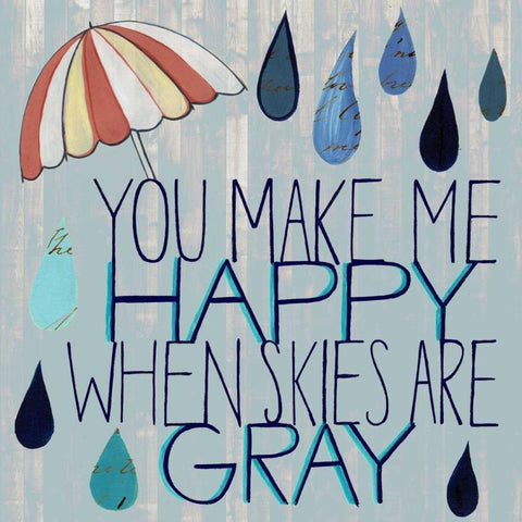 Rainy Day III Gold Ornate Wood Framed Art Print with Double Matting by Popp, Grace