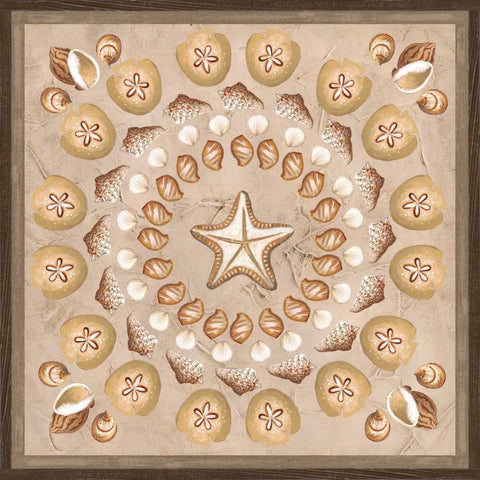 La Mer Medallions I Black Modern Wood Framed Art Print by Vess, June Erica