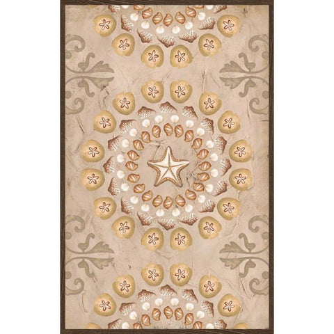 La Mer Medallions V Black Modern Wood Framed Art Print by Vess, June Erica