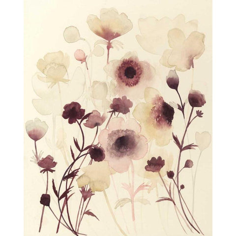 Anemone Haze I Black Modern Wood Framed Art Print with Double Matting by Popp, Grace