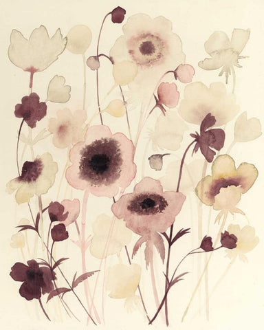 Anemone Haze II Black Ornate Wood Framed Art Print with Double Matting by Popp, Grace