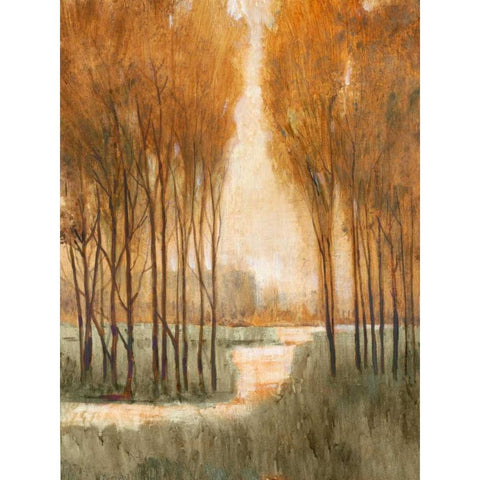 Golden Forest I Gold Ornate Wood Framed Art Print with Double Matting by OToole, Tim