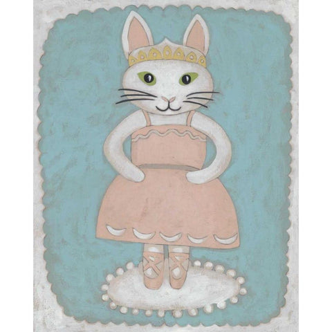 Ballerina Animal II Gold Ornate Wood Framed Art Print with Double Matting by Zarris, Chariklia