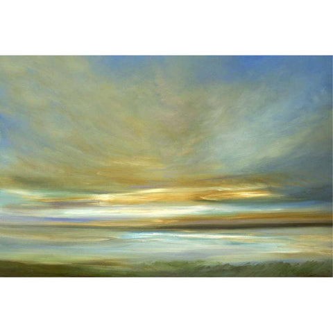 Light on the Dunes Black Modern Wood Framed Art Print with Double Matting by Finch, Sheila