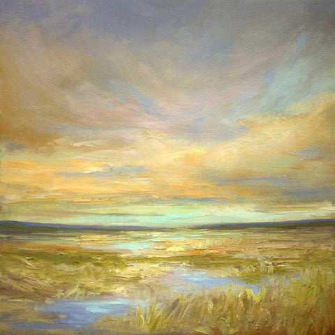 Morning Sanctuary White Modern Wood Framed Art Print by Finch, Sheila