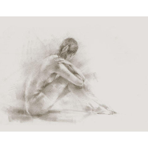 Form Study I Black Modern Wood Framed Art Print with Double Matting by Harper, Ethan