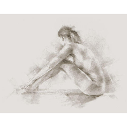 Form Study II White Modern Wood Framed Art Print by Harper, Ethan