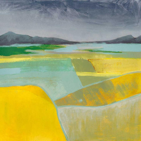 Golden Valley I Black Modern Wood Framed Art Print by Popp, Grace