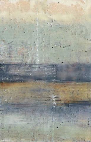 Glimmer I White Modern Wood Framed Art Print with Double Matting by Jennifer Goldberger