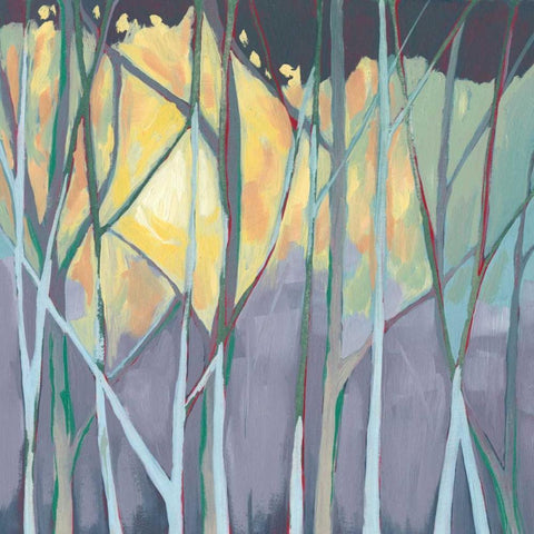 Tangled Twilight I White Modern Wood Framed Art Print by Popp, Grace