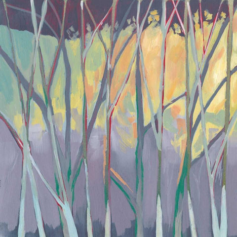 Tangled Twilight II Black Modern Wood Framed Art Print with Double Matting by Popp, Grace