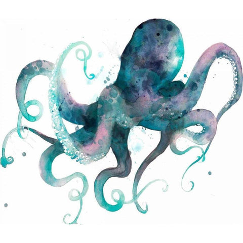 Tentacles II White Modern Wood Framed Art Print by Popp, Grace