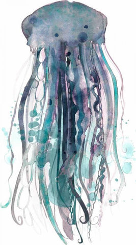 Tentacles III White Modern Wood Framed Art Print with Double Matting by Popp, Grace