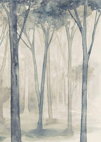 Whispering Woodland II White Modern Wood Framed Art Print with Double Matting by Popp, Grace