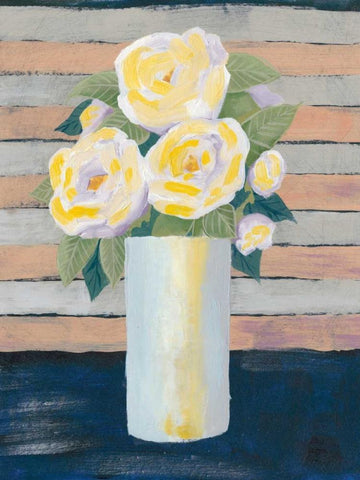 Wednesday Blooms I Black Ornate Wood Framed Art Print with Double Matting by Popp, Grace