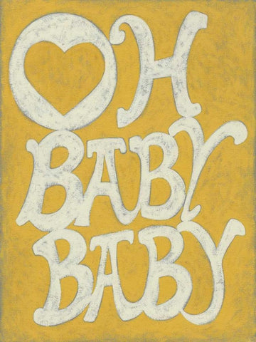 Oh Baby, Baby White Modern Wood Framed Art Print with Double Matting by Zarris, Chariklia