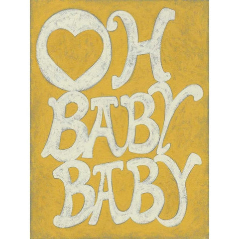 Oh Baby, Baby Black Modern Wood Framed Art Print with Double Matting by Zarris, Chariklia