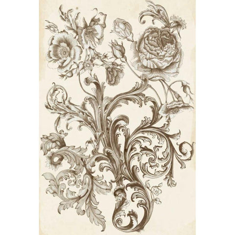 Flora and Filigree II White Modern Wood Framed Art Print by McCavitt, Naomi