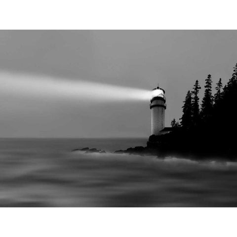 Lighthouse Watch II Gold Ornate Wood Framed Art Print with Double Matting by McLoughlin, James