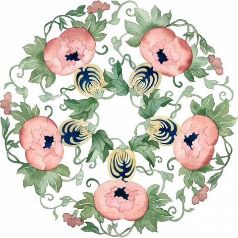 Watercolor Motif I White Modern Wood Framed Art Print by Popp, Grace