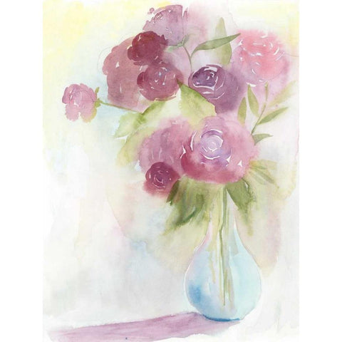 Glowing Bouquet I Black Modern Wood Framed Art Print by Popp, Grace