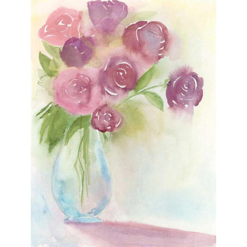 Glowing Bouquet II White Modern Wood Framed Art Print by Popp, Grace