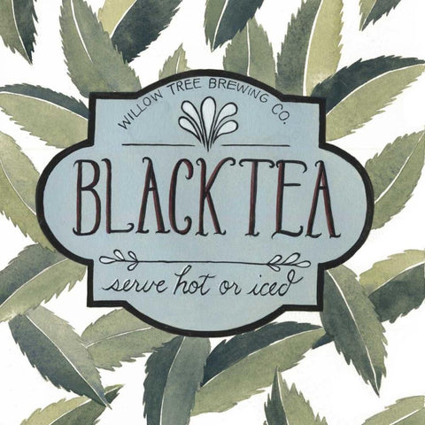 Tea Label II White Modern Wood Framed Art Print by Popp, Grace
