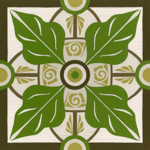 Non-Embellished Palm Motif IV White Modern Wood Framed Art Print with Double Matting by Vess, June Erica
